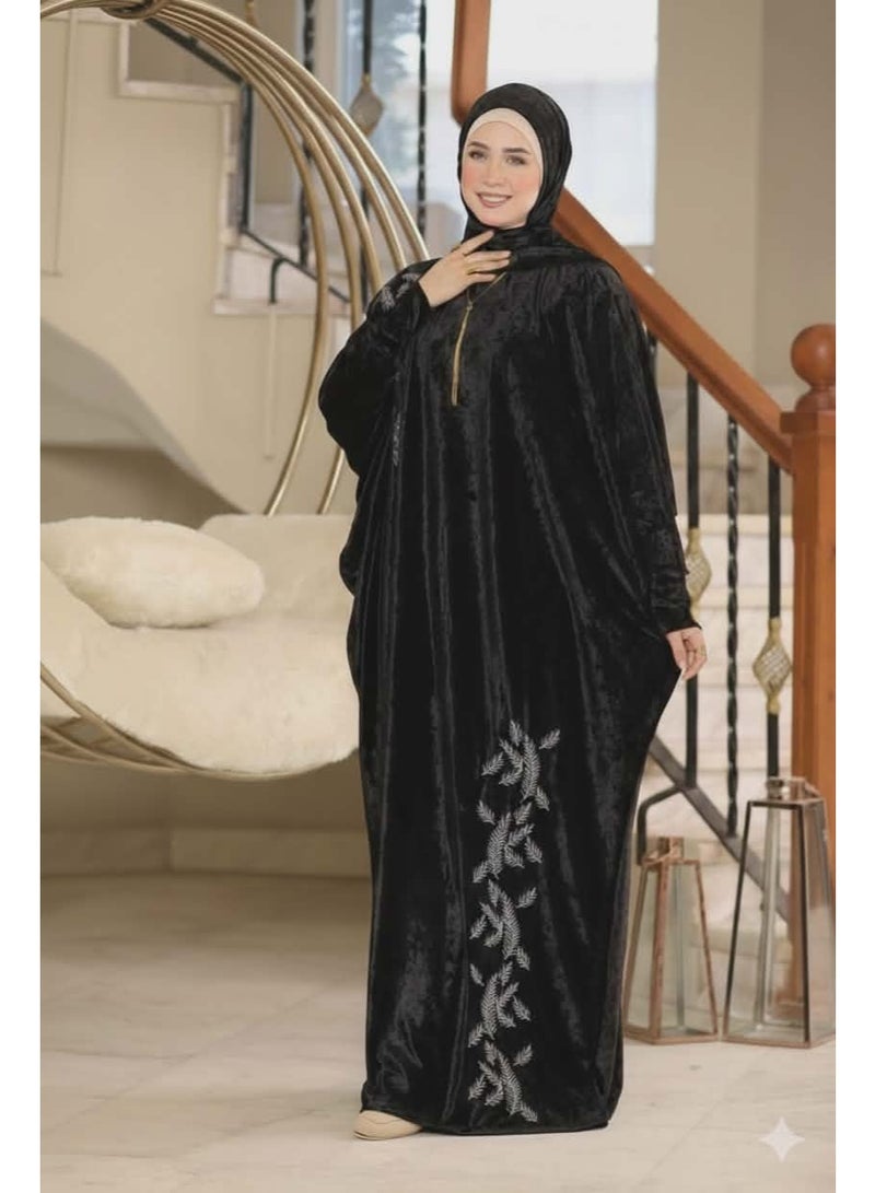 Women's prayer robe – with distinctive and elegant black embroidery - Image 5